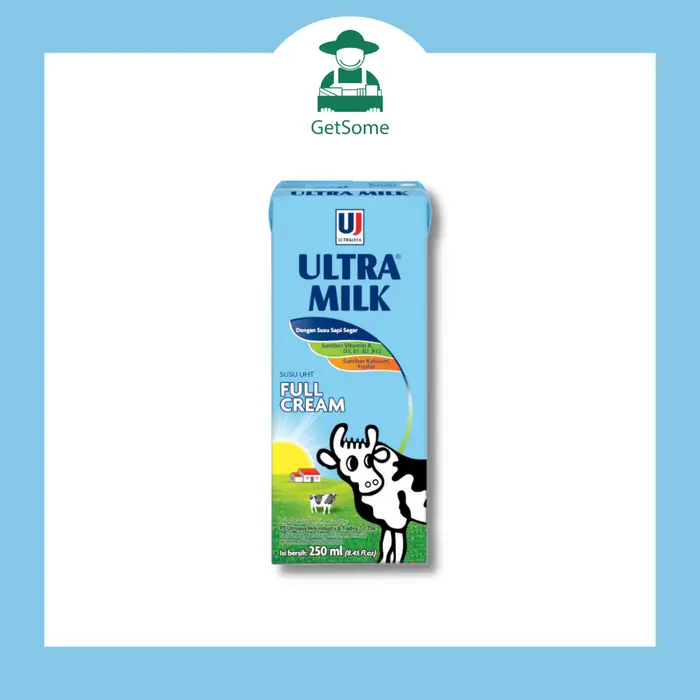 Gambar Susu Ultra Milk UHT 250 ml Full Cream / Cokelat / stroberi ( karton ) dari GetSome Groceries Kota Bandung 3 Tokopedia