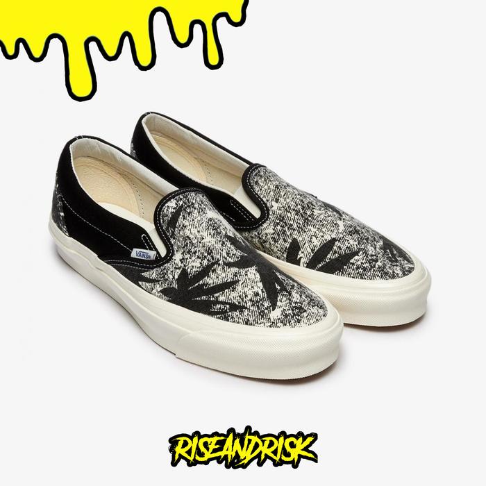 Gambar Vans Slipon Vault OG LX Palm Acid "Leaf" Black White Original dari riseandrisk. Kota Bekasi Tokopedia
