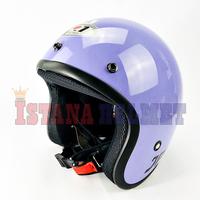 Gambar HELM BATOK JPN MODEL RETRO ARC PASTEL PURPLE dari ISTANA HELMET Kota Bandung 1 Tokopedia