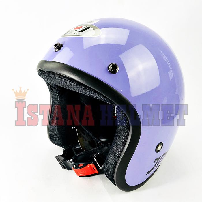 Gambar HELM BATOK JPN MODEL RETRO ARC PASTEL PURPLE dari ISTANA HELMET Kota Bandung Tokopedia