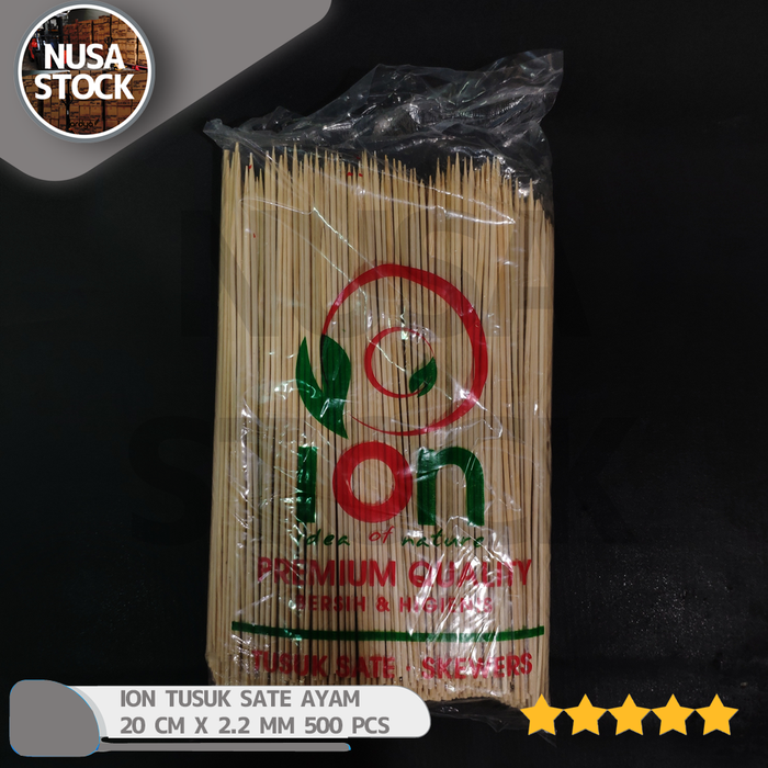 Gambar TUSUK SATE AYAM 20 CM X DIAMETER 2.2 MM 500 GRAM ION dari Nusa Stock Kota Bekasi Tokopedia
