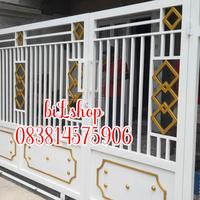 Gambar pagar minimalis . tralis . pintu kasa . kanopi . railing dari Bilshop Las Kota Bekasi 4 Tokopedia