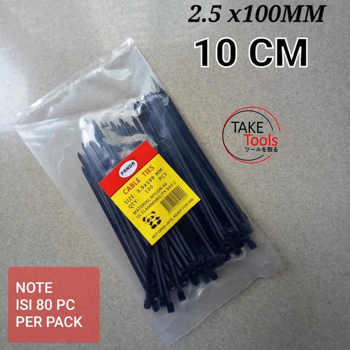 Gambar Kabel Tis / Cable Ties PANDA 2.5X100 MM / 10 CM HITAM / BLACK dari TAKE TOOLS Kota Administrasi Jakarta Pusat Tokopedia