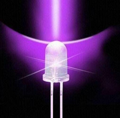 Gambar LED UV Purple 5mm Diode Super Bright Ungu 5 mm Round Clear Transparant dari arduinomega Kab. Bantul Tokopedia