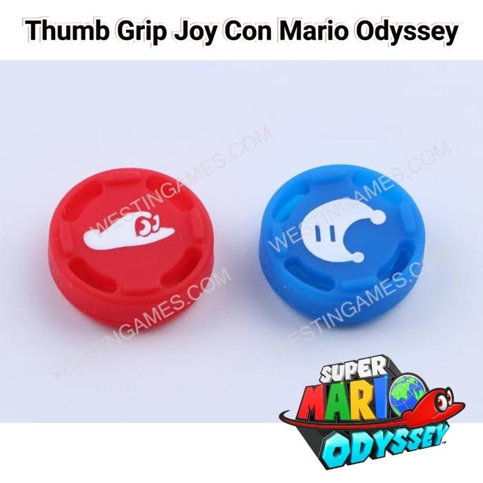 Gambar Thumb Grip Analog Cap Joy Con Joycon Nintendo Switch Mario Odyssey dari waroengame M2SQ Kota Administrasi Jakarta Utara 2 Tokopedia