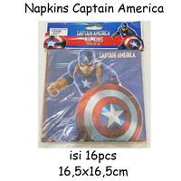 Gambar Napkins Captain America isi 16pcs / Paper Tissue Peralatan Pesta Ultah dari Favor Party Supplies Kota Administrasi Jakarta Utara 1 Tokopedia