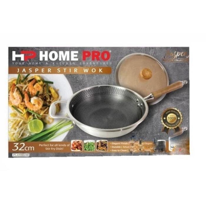 Gambar RAPA - HOMEPRO Jasper Fry Stir Wok Pan + Tutup Dan Anti Lengket dari RatuMama Kota Administrasi Jakarta Barat 4 Tokopedia
