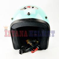 Gambar HELM BATOK JPN MODEL RETRO ARC PASTEL TOSCA dari ISTANA HELMET Kota Bandung 3 Tokopedia