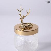 Gambar Pajangan Meja / Gold Deer Glass Jar Decorations EB Home 73/120-122 dari EB Home Decor & Living Kota Administrasi Jakarta Utara 2 Tokopedia