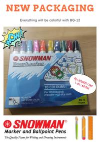 Gambar Spidol Whiteboard Snowman 10 Warna- Spidol PapanTulis Bisa di Hapus dari Athena Stationary Kota Administrasi Jakarta Barat 1 Tokopedia