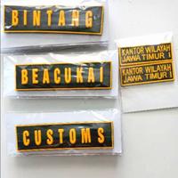 Gambar Custom Nametag / Patch Rubber / Emblem Papan Nama Karet Costum Nama dari Ganga shop Kab. Bandung 1 Tokopedia