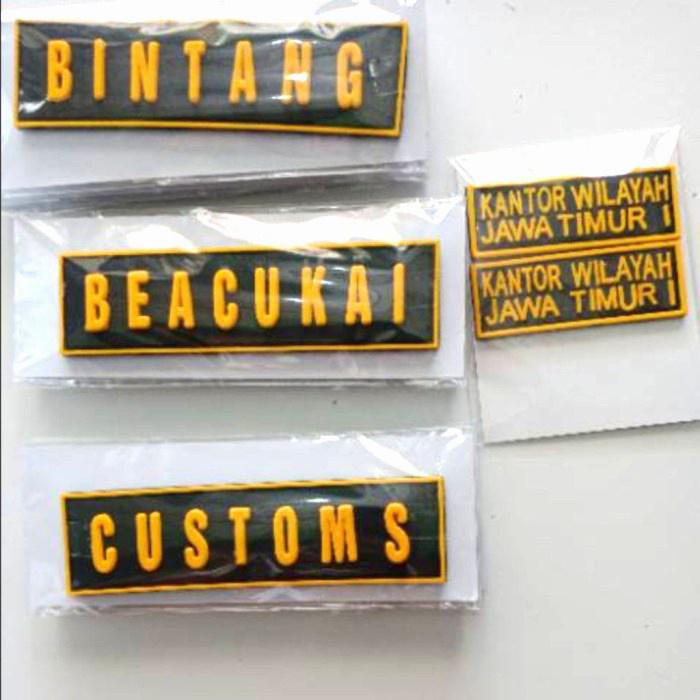 Gambar Custom Nametag / Patch Rubber / Emblem Papan Nama Karet Costum Nama dari Ganga shop Kab. Bandung Tokopedia