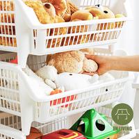 Gambar EN LIVING Stackable Storage Basket WHITE / Keranjang Basket Serbaguna - STORAGE BASKET dari EN LIVING Kota Bandung 3 Tokopedia