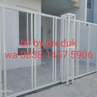 Gambar pagar minimalis . tralis . pintu kasa . kanopi . railing dari Bilshop Las Kota Bekasi 5 Tokopedia