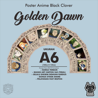 Gambar Poster Anime Black Clover Golden Dawn - Poster Bounty Wanted Style A6 dari NUME SHOP Tees & Toys Kab. Bekasi 2 Tokopedia