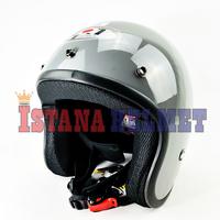 Gambar HELM BATOK JPN MODEL RETRO ARC MODERN GREY dari ISTANA HELMET Kota Bandung 1 Tokopedia