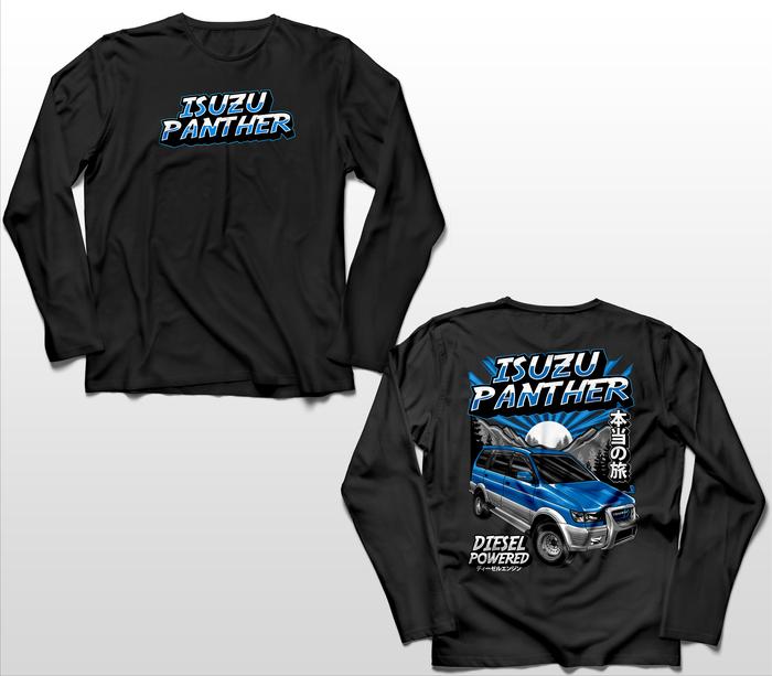 Gambar KAOS LENGAN PANJANG MOBIL ISUZU PANTHER DIESEL POWERED BIG SIZE JUMBO dari Wildan Apparel2 Kab. Blitar Tokopedia