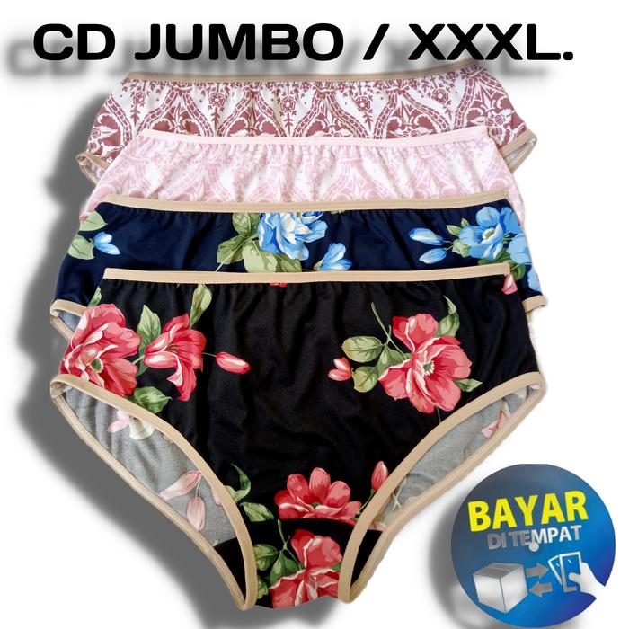 Gambar 3PCS CELANA DALAM JUMBO WANITA/CD JUMBO BAHAN JERSEY ADEM DAN NYAMAN dari abibastore Kab. Tangerang Tokopedia