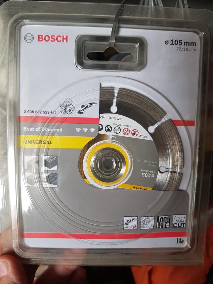 Gambar Mata Gerinda Granit Keramik BOSCH ORIGINAL 4" INCH Kuning Kering Dry dari Seri Jaya Bangunan Kota Administrasi Jakarta Utara Tokopedia