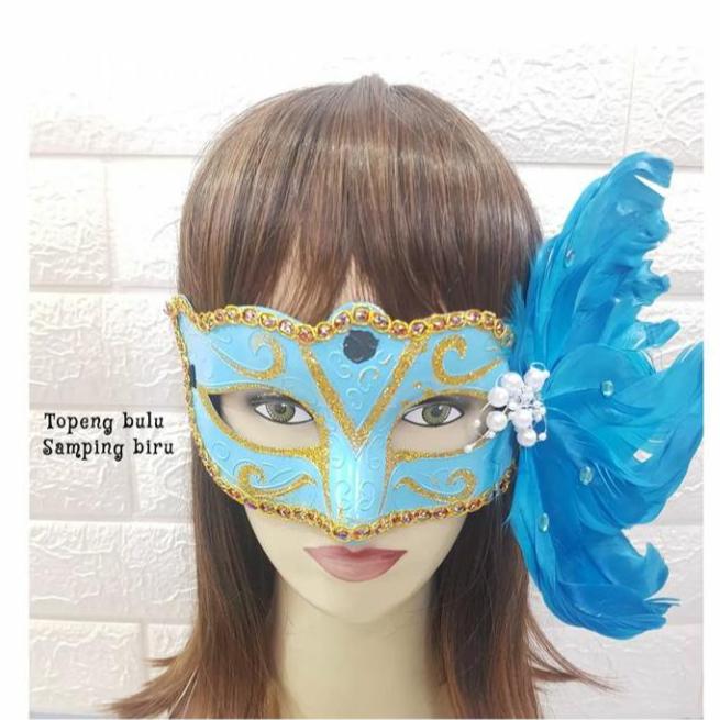 Gambar Topeng Pesta /Party Mask/Topeng Masquerade/ Bulu Samping/Turkis dari Toko Satria Setiabudi Bali Kota Denpasar Tokopedia