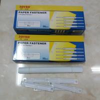 Gambar Acco Paper Fastener JOYKO Putih/Ako Plastik/Pengikat Penjelit Kertas/ dari Pusat Packing Kab. Tangerang 1 Tokopedia