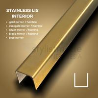 Gambar Stainless Lis Interior | Lis U Gold 20 x 15 x 20mm dari Sikhu - stylistmode Kota Tangerang 1 Tokopedia