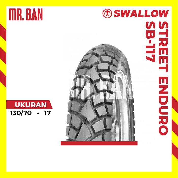 Gambar Ban Motor Swallow Tubles SB-117 Street Enduro Ring 17 Uk. 130/70 TL dari Mr. Ban Kota Semarang Tokopedia