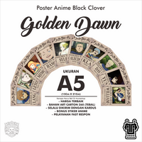 Gambar Poster Anime Golden Dawn Black Clover - Poster Bounty Wanted Style A5 dari NUME SHOP Tees & Toys Kab. Bekasi 2 Tokopedia