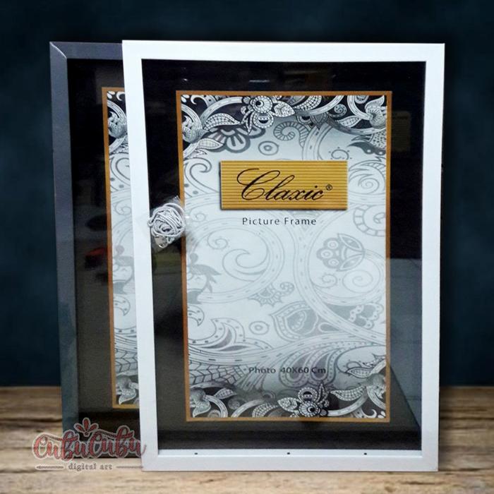 Gambar Bingkai Foto 40x60 16R A2 Frame Pigura Minimalis Putih Hitam dari Cubucubu.id Kota Depok Tokopedia