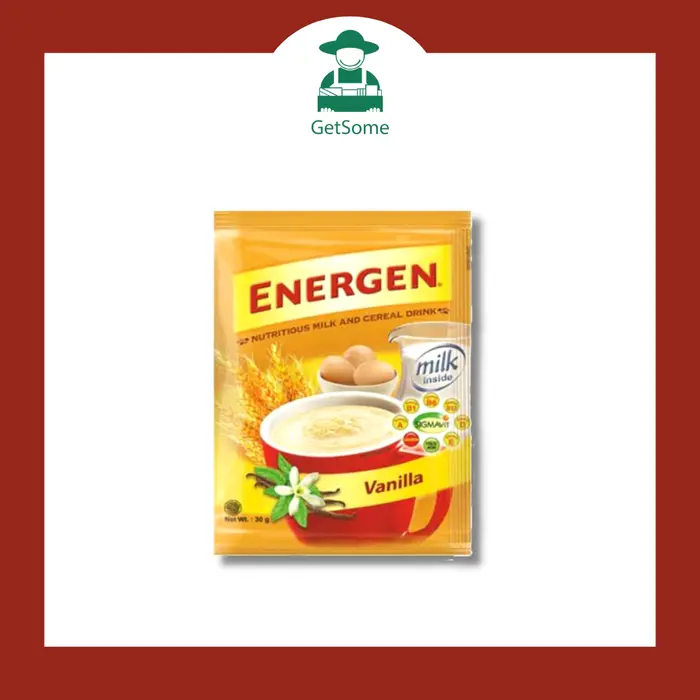 Gambar Energen renceng vanilla / cokelat / kacang hijau / jahe dari GetSome Groceries Kota Bandung 3 Tokopedia