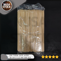 Gambar TUSUK SATE AYAM 20 CM X DIAMETER 2.2 MM 500 GRAM ION dari Nusa Stock Kota Bekasi 2 Tokopedia