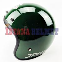 Gambar HELM BATOK JPN MODEL RETRO ARC NEW GREEN dari ISTANA HELMET Kota Bandung 3 Tokopedia