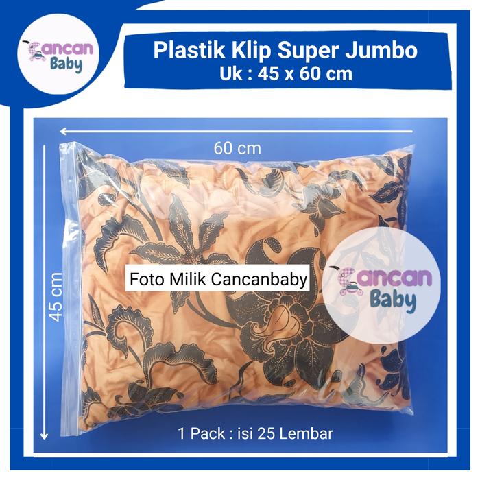 Gambar Plastik Klip Ziplock Super Jumbo 45x60 cm Packing Baju Bedcover Jaket dari Cancanbaby Kota Surabaya Tokopedia
