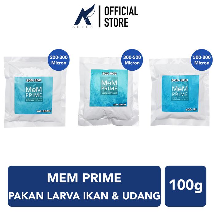 Gambar MEM PRIME 200-300-500-800 Pakan-Pelet Burayak-Larva Ikan 100 gram-gr-g dari Artes Official Store Kota Bandung Tokopedia