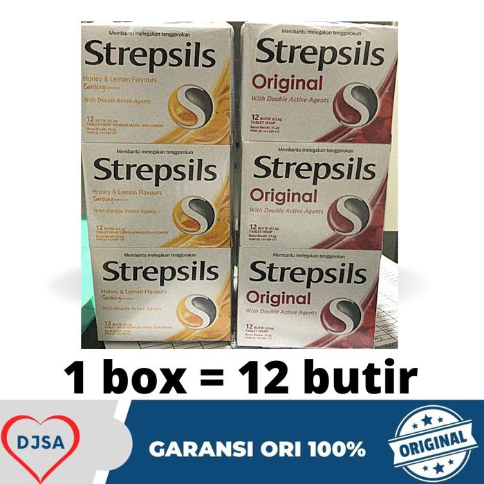 Gambar strepsils permen+tenggorokan+1box+tablet hisap dari SHINE HEALTHY SHOP Kota Surabaya Tokopedia