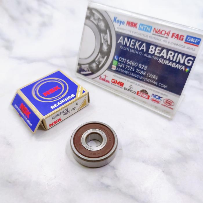 Gambar BEARING 6200DDUC3 NSK ASLI LAKER 6200 DD 2RS C3 TUTUP KARET 10X30X9 dari Aneka Bearing Surabaya Kota Surabaya Tokopedia