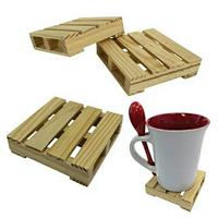 Gambar wodca- Tatakan gelas kayu / wooden pallet coaster dari wodca homedecor Kab. Klaten 3 Tokopedia