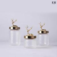 Gambar Pajangan Meja / Gold Deer Glass Jar Decorations EB Home 73/120-122 dari EB Home Decor & Living Kota Administrasi Jakarta Utara 1 Tokopedia