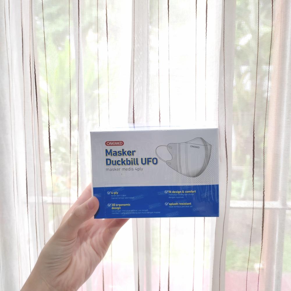 Masker Medis Duckbill UFO 4ply Onemed Model Duckbill Sensi Softies - Hitam
