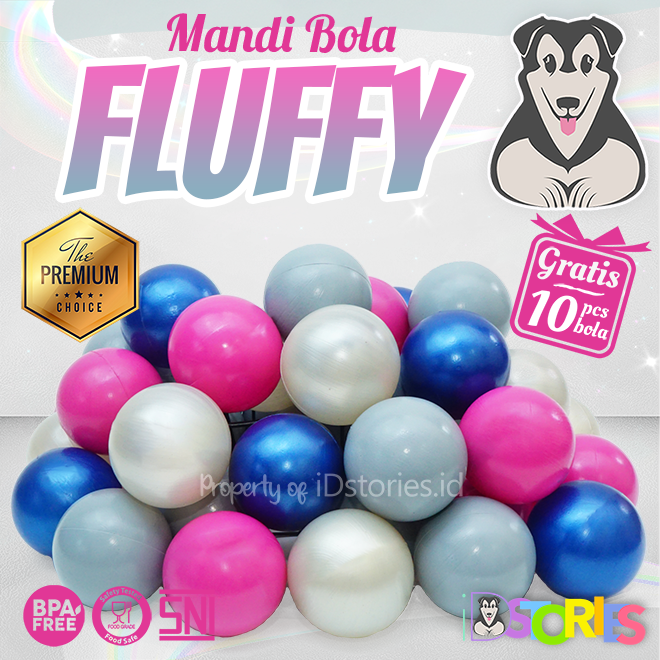 Gambar Mainan Anak Mandi Bola Plastik FLUFFY SERIES SNI FREE BPA dari iDstories Official Kota Bekasi Tokopedia