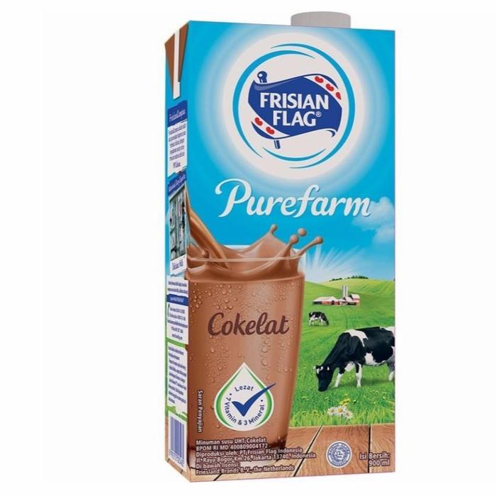 Gambar FRISIAN FLAG Purefarm Susu UHT Cokelat 900 ml dari TunggaDeva Kab. Sukabumi Tokopedia