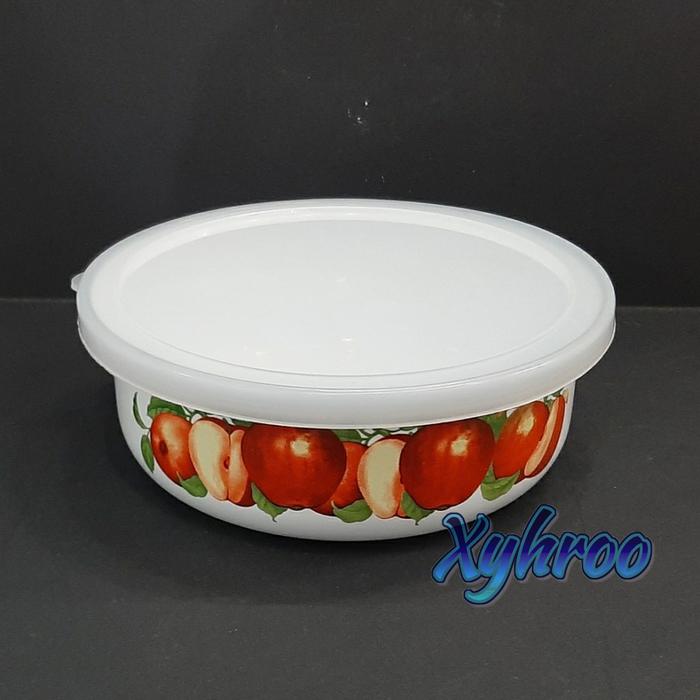 Gambar Rantang Bowl Enamel Mangkok 14cm Apel Tutup Plastik dari LitlleShopSby Kota Surabaya Tokopedia