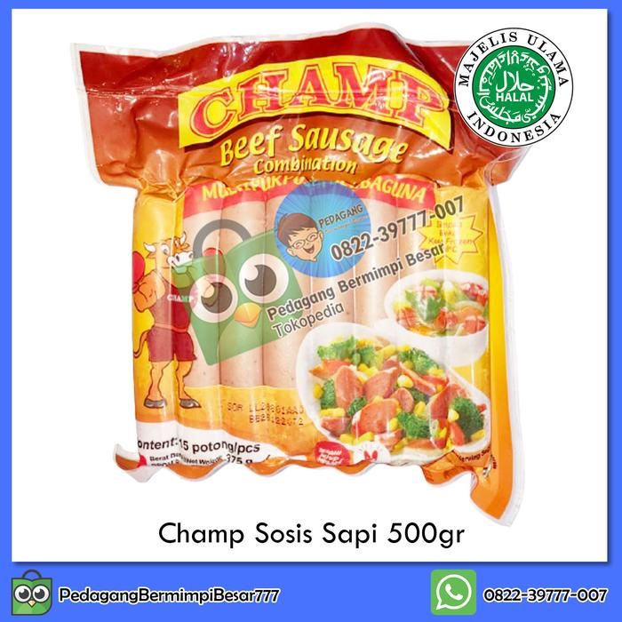 Gambar Champ Sosis Sapi 375gr | Beef Sausage | Sosis Champ | Sosis dari Pedagang Bermimpi Besar Kota Administrasi Jakarta Barat Tokopedia