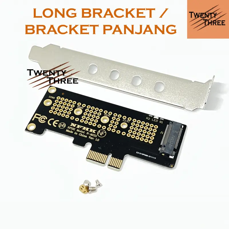 PCIE x1 to nvme adapter converter ssd pcie pci express 1x long bracket 0