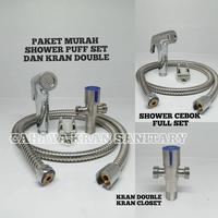 Gambar PAKET HEMAT SHOWER CEBOK LENGKAP MURAH/SHOWER JET FULL SET KRAN DOUBLE dari Hafidza Sanitary 88 Jakarta Barat 1 Tokopedia