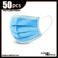 Gambar Masker 3 Ply 3Ply disposable Surgical mask Masker Bedah Earloop No Box Biru Karet dari Carlosformula Kota Surabaya 1 Tokopedia