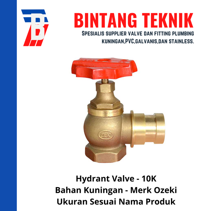 Gambar Hydrant Valve 2 1/2" Kuningan Ozeki 10K dari Bintang Teknik Toko Kota Administrasi Jakarta Barat Tokopedia