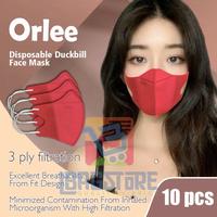 Gambar Masker duckbill Orlee 3 Lapis 3 ply Isi 10 Earloop Kemenkes Merah dari CV Subur Jaya Abadi Kota Depok 1 Tokopedia