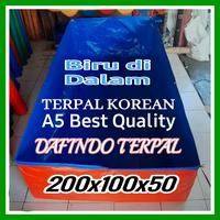 Gambar terpal kolam ikan ukuran 200x100x50 a5 korea dari Juragan terpal Kab. Bekasi 1 Tokopedia