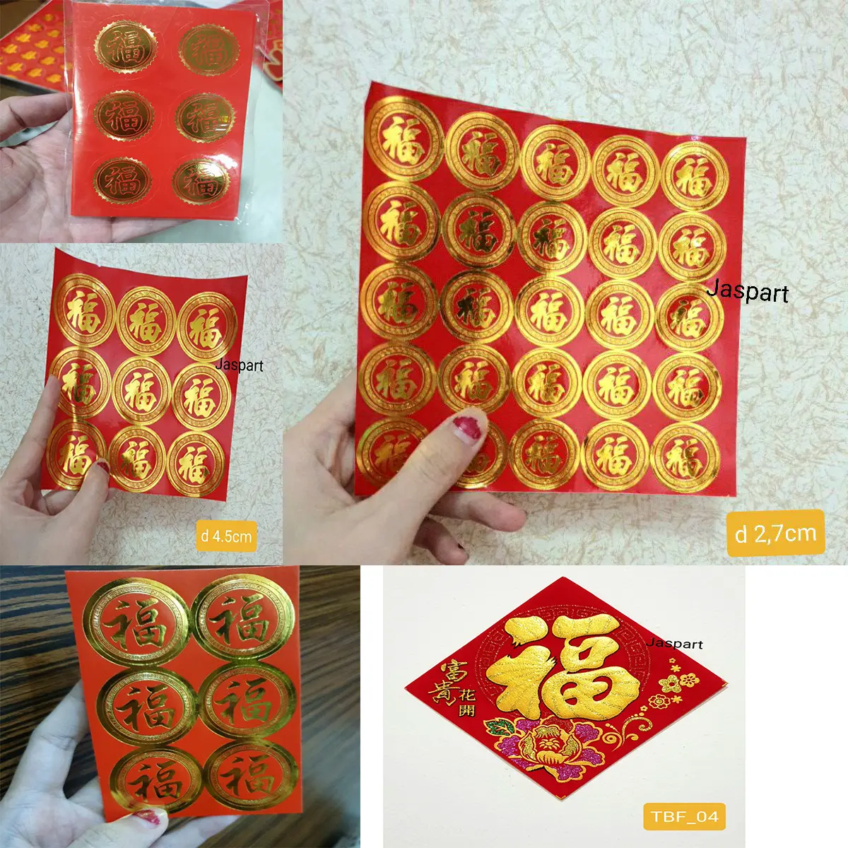 Tempelan Sticker Fuk / Fu Untuk Parcel , Buah , Aksesoris Imlek